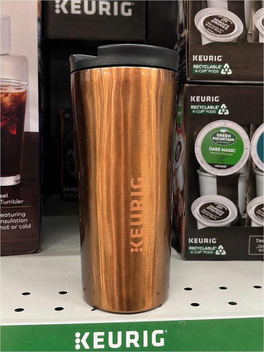 Keurig Rose Gold Stainless Steel Travel Mug Tumbler 16oz